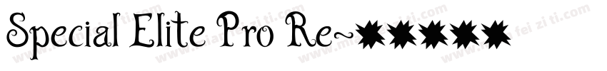 Special Elite Pro Re字体转换